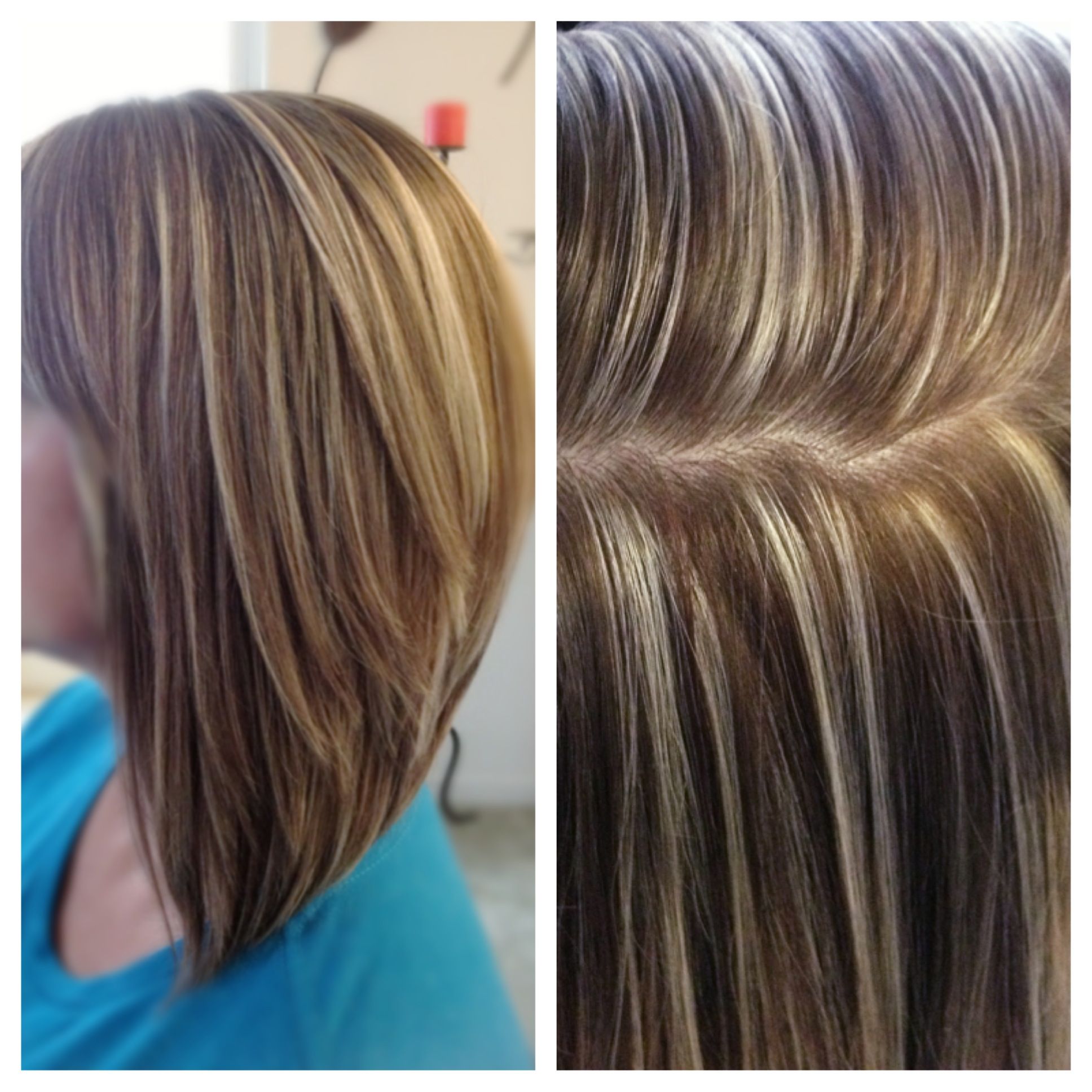 Мелирование на мелированные волосы фото до и после