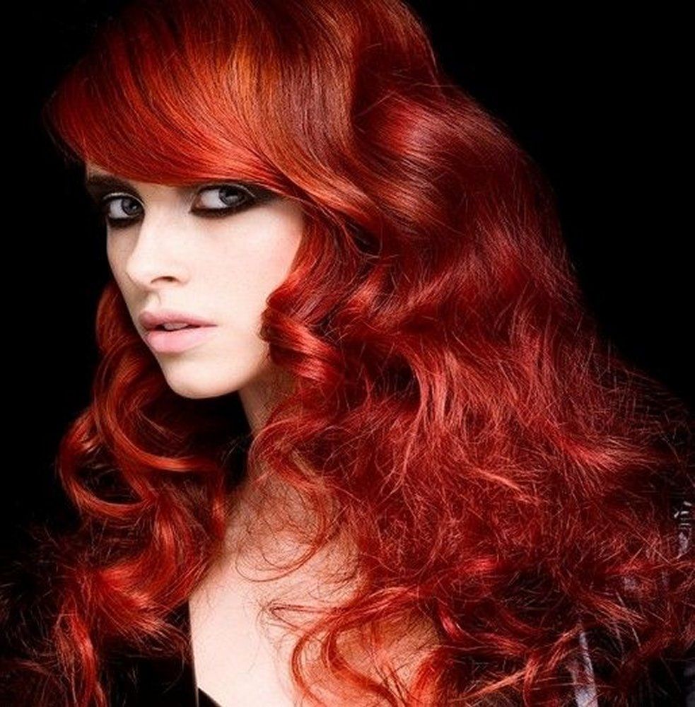 Яркий рыжий цвет волос фото