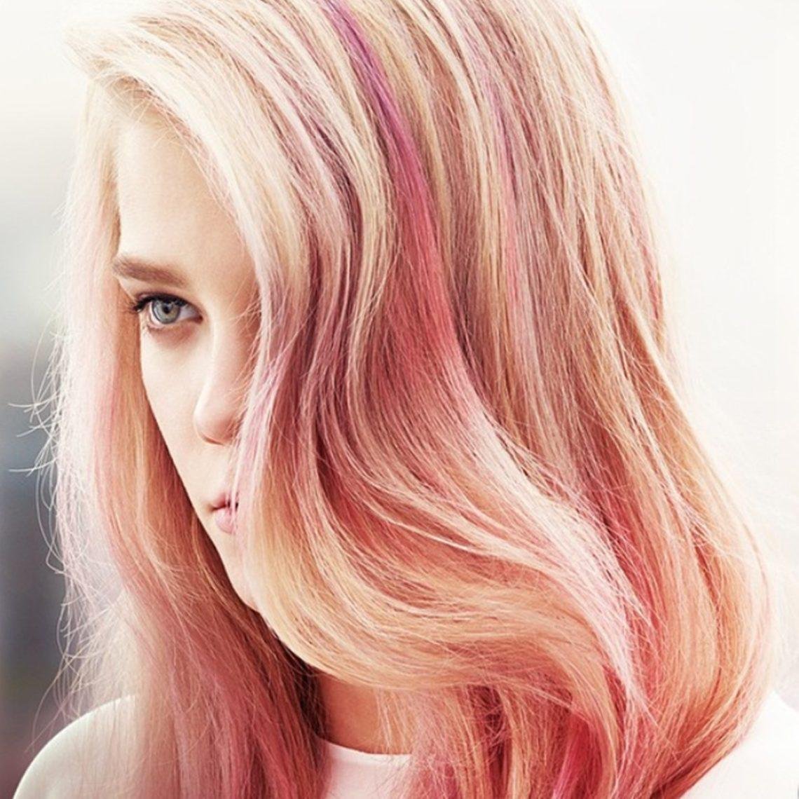 Цвет волос розовый блонд фото