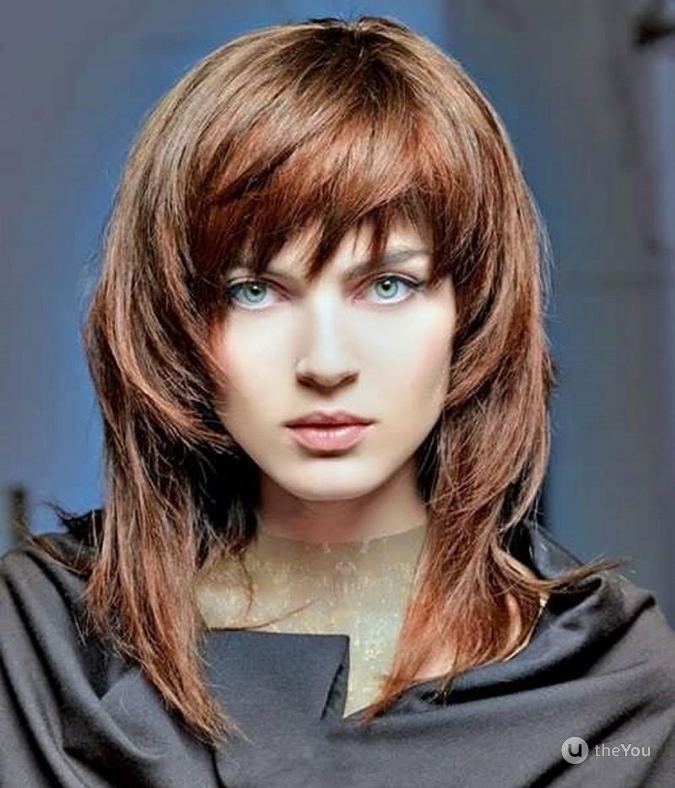 Фото женских стрижек на среднюю длину волос с челкой
