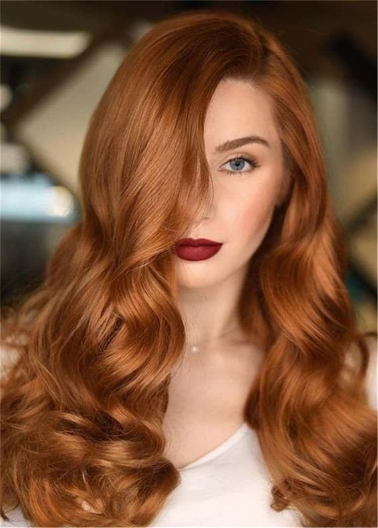 Цвета волос с рыжим оттенком фото
