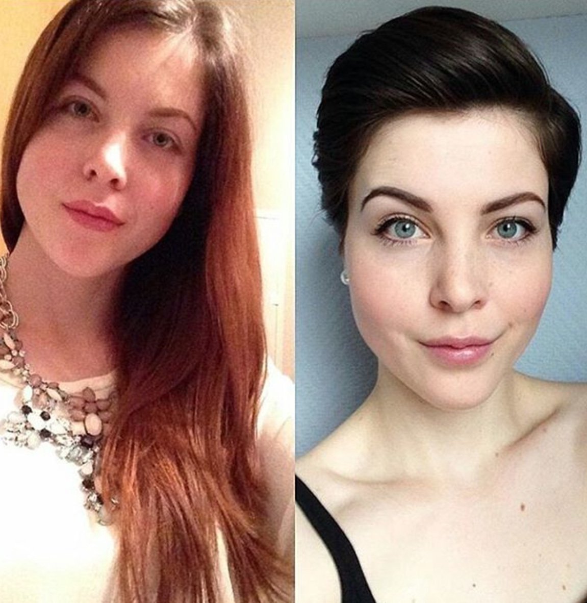 Как меняет цвет волос внешность фото до и после женщины