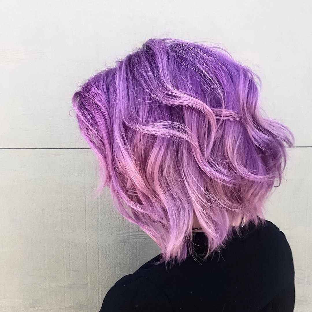 розово фиолетовые волосы картинки