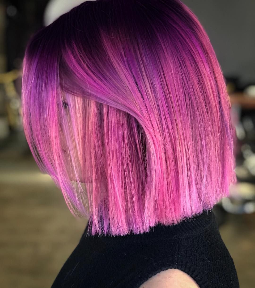 Окрашивание волос розовый и фиолетовый