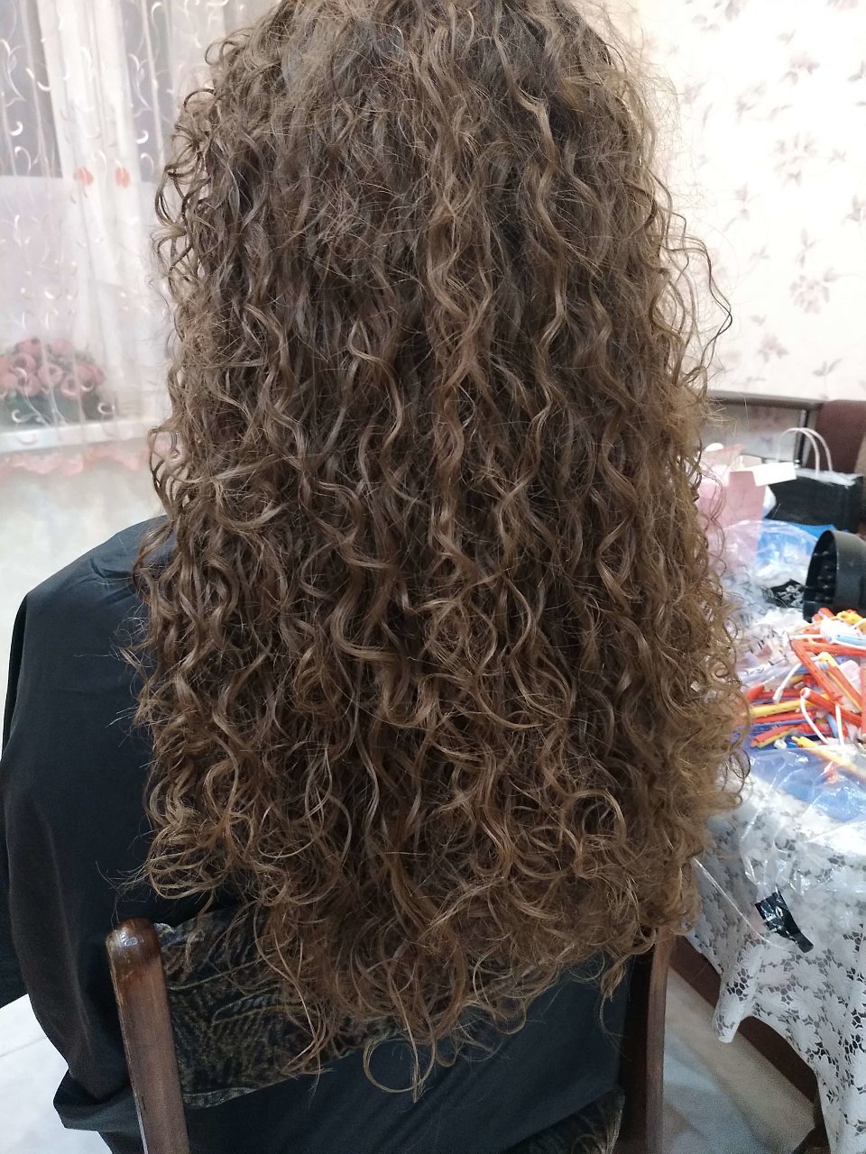 Фото химии на волосы длинные волосы