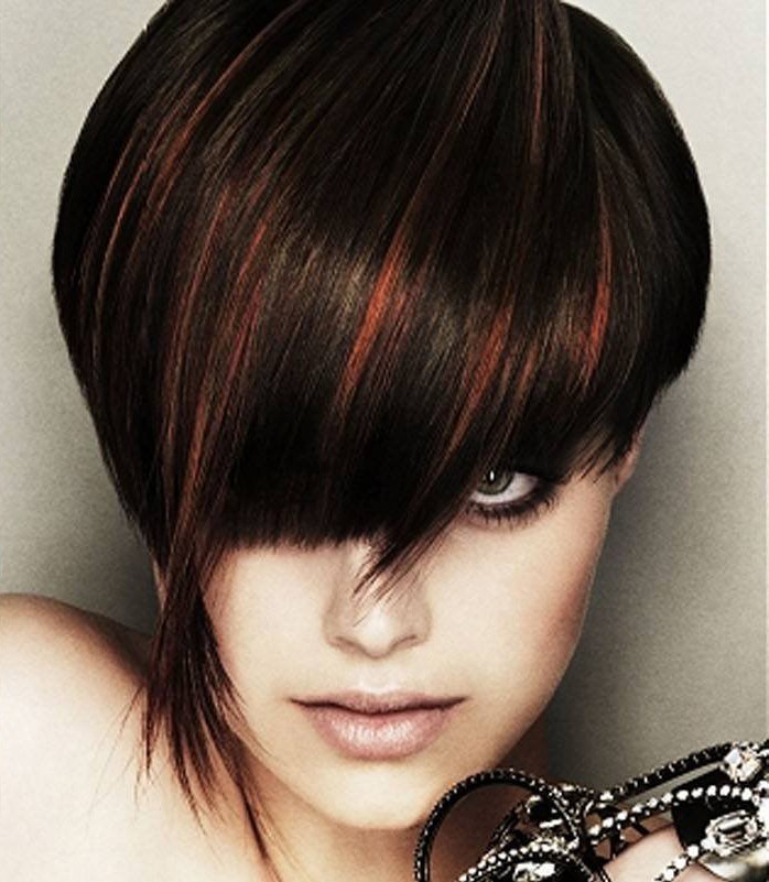 Мелирование волос на темные короткие фото модный цвет