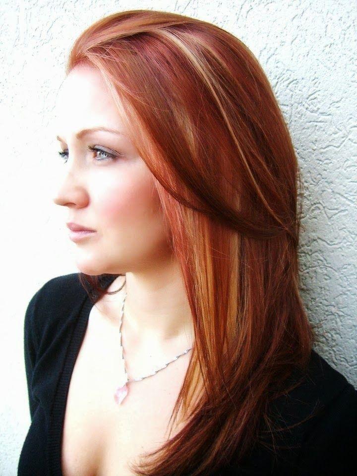 Мелирование на рыжие волосы средней длины фото