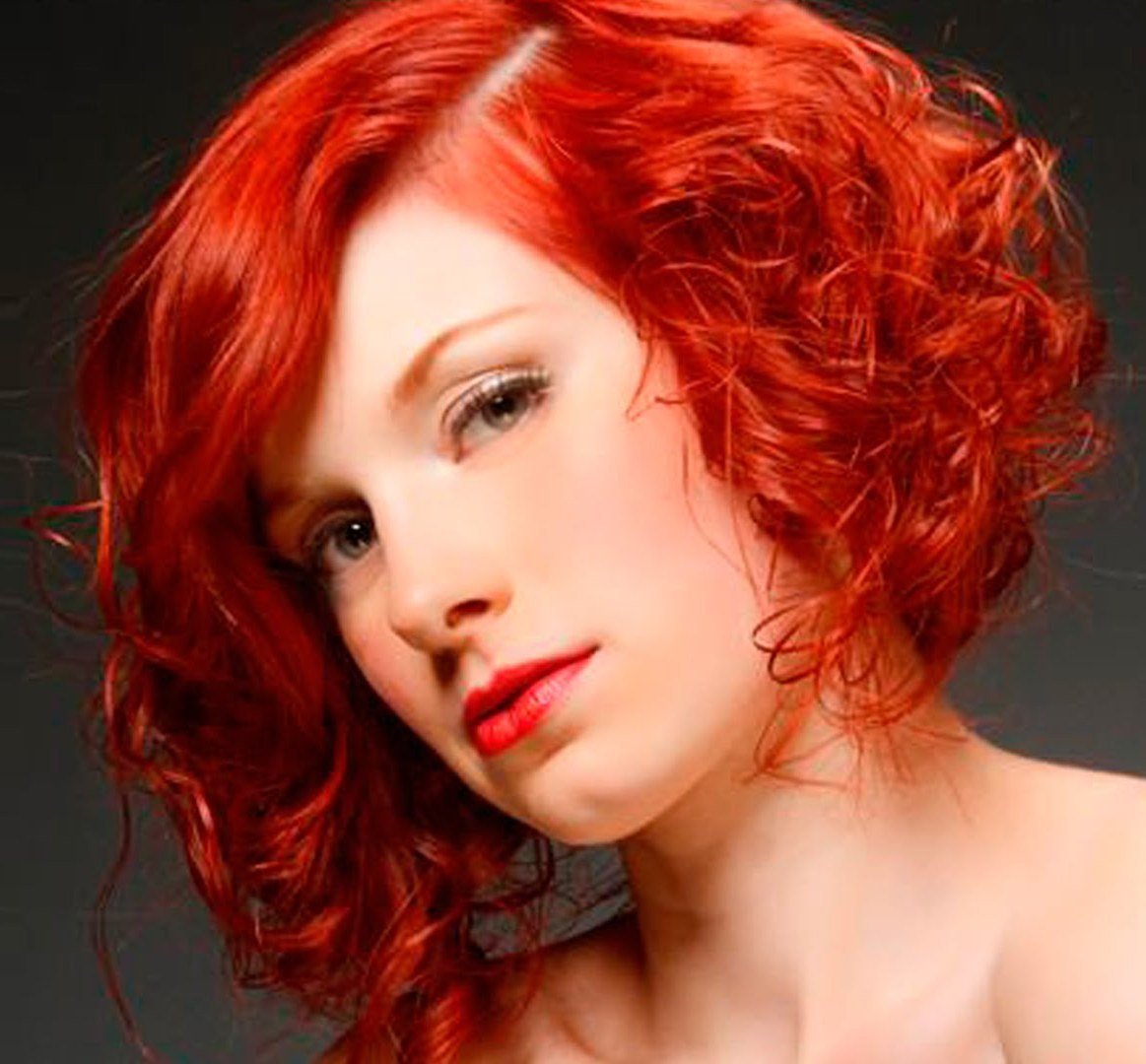 рыжий цвет волос на короткие волосы фото