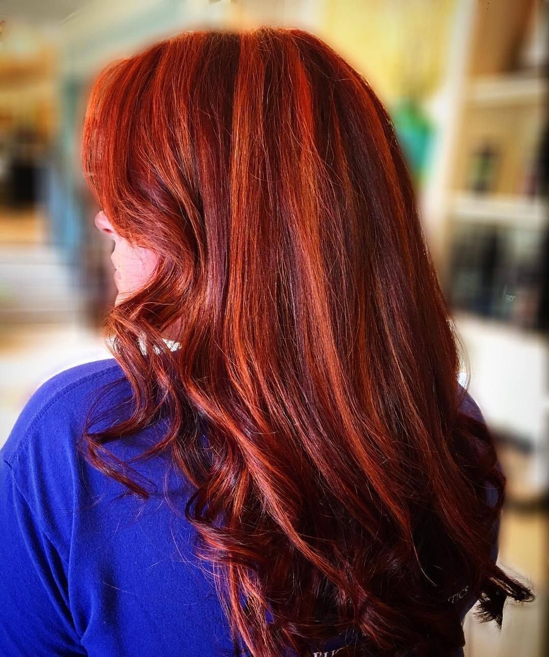 светлые пряди на рыжих волосах фото