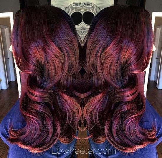 Рубин цвет фото волос