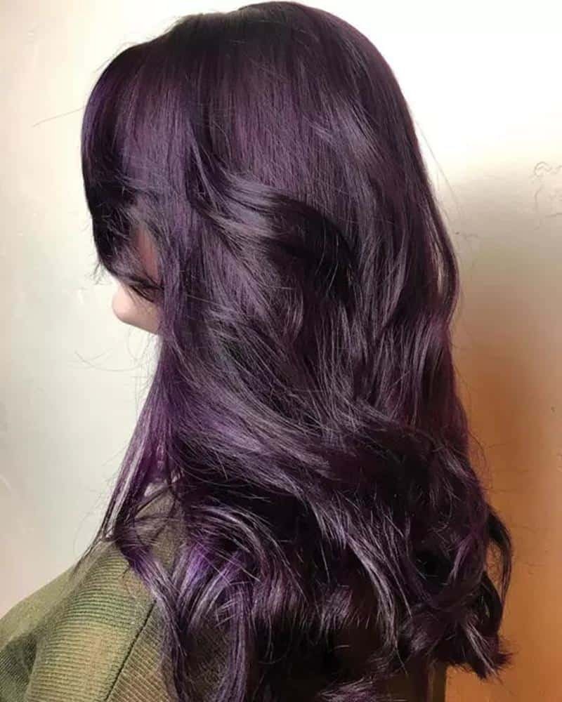 Краска для волос баклажановый цвет фото на волосах