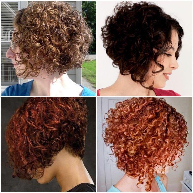 Спиральная завивка на короткие волосы фото до и после