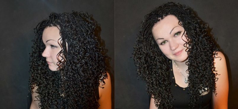 Зизи косички фото до и после на густые волосы