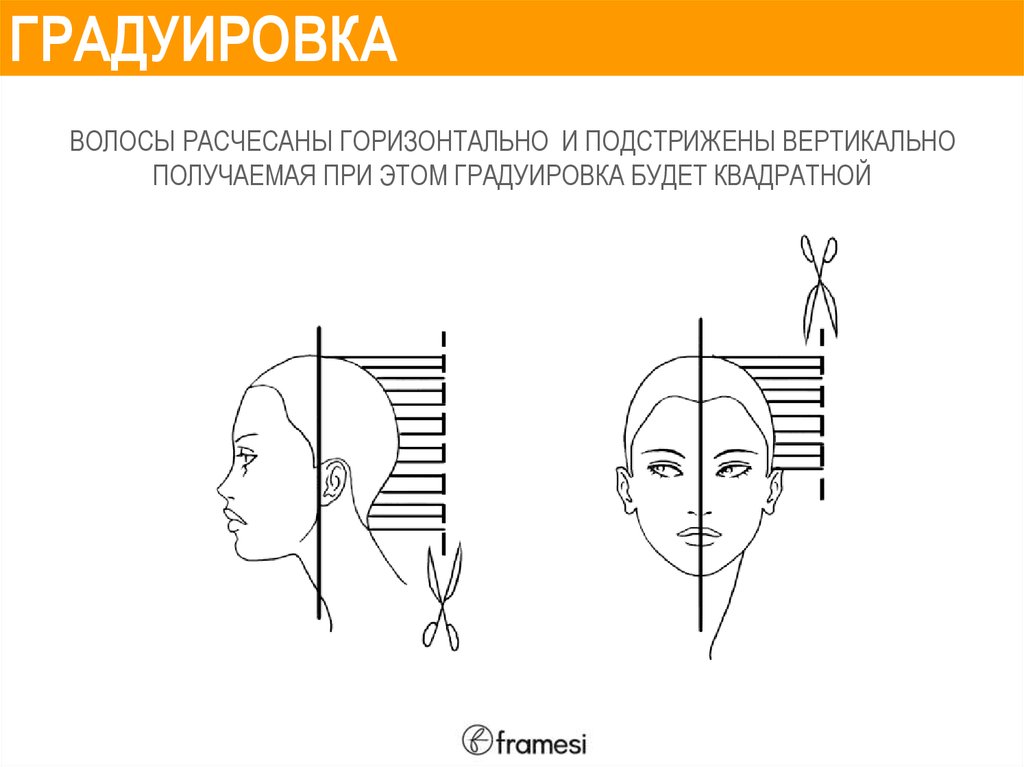 Треугольная форма стрижки схема