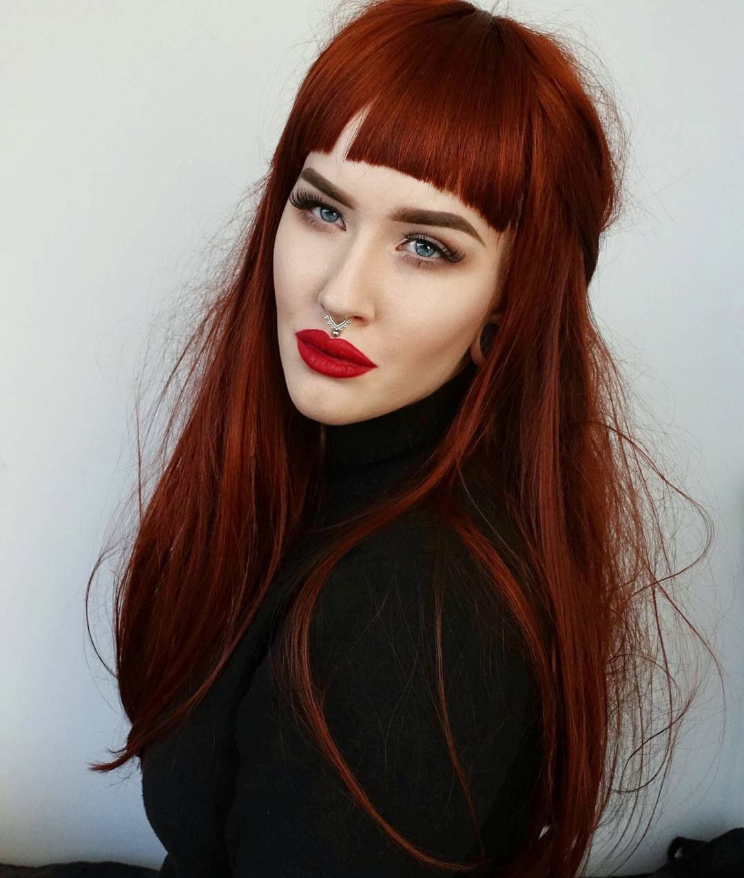 Стрижка на длинные рыжие волосы
